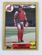1987 Toppd Baseball  ANDY ALLANSON Cleveland Indians No. 436 - £1.17 GBP