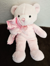 Prestige Toy Teddy Bear Holding Blanket Pink Plush Stuffed Animal - £25.89 GBP