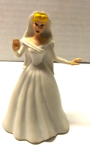 Disney Cinderella In Wedding Dress 3&quot; PVC Cake Topper Figure - £3.89 GBP