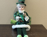 St Patrick&#39;s Day  Irish Elf Female Shamrock Doll  Shelf Sitter by Novogr... - $39.99
