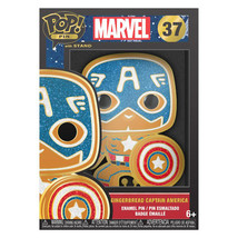 Marvel Comics Captain America Gingerbread Enamel Pop! Pin - £27.15 GBP