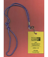 2001 Bausch &amp; Lomb Championships (WTA) Staff Tournament Credential - $13.70 CAD
