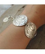 Silver bracelet, wide bracelet, Boho wide bracelet (B286) - £20.77 GBP