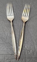 MCM Rogers Bros IS Garland Silverplate 1965 Lot of 2 Dinner Forks - £6.35 GBP