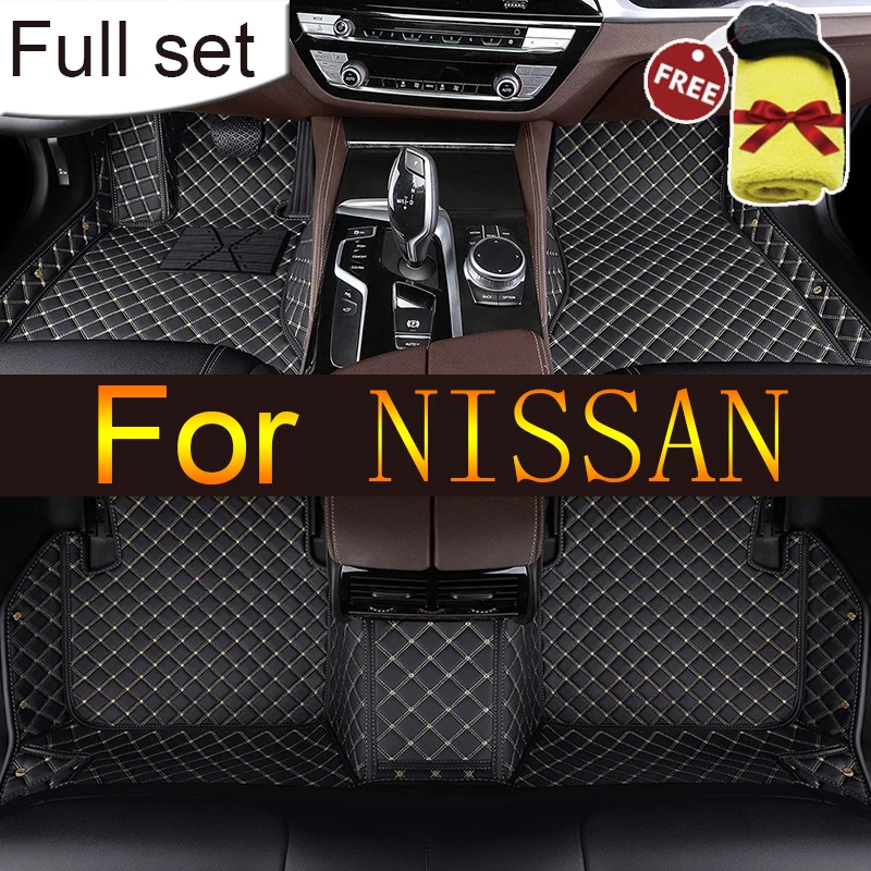 Leather Car Floor Mats For NISSAN Teana Titan Sentra Qashqai J10 Qashqai J11 - £71.19 GBP