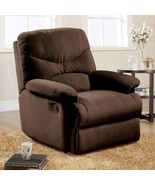 Chocolate Pillow Top Arms Recliner | Tufted Back – Ultimate Relaxation - $474.99