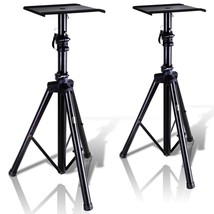 Pyle Dual Studio Monitor 2 Speaker Stand Mount Kit - Heavy Duty Tripod Pair and  - £79.12 GBP
