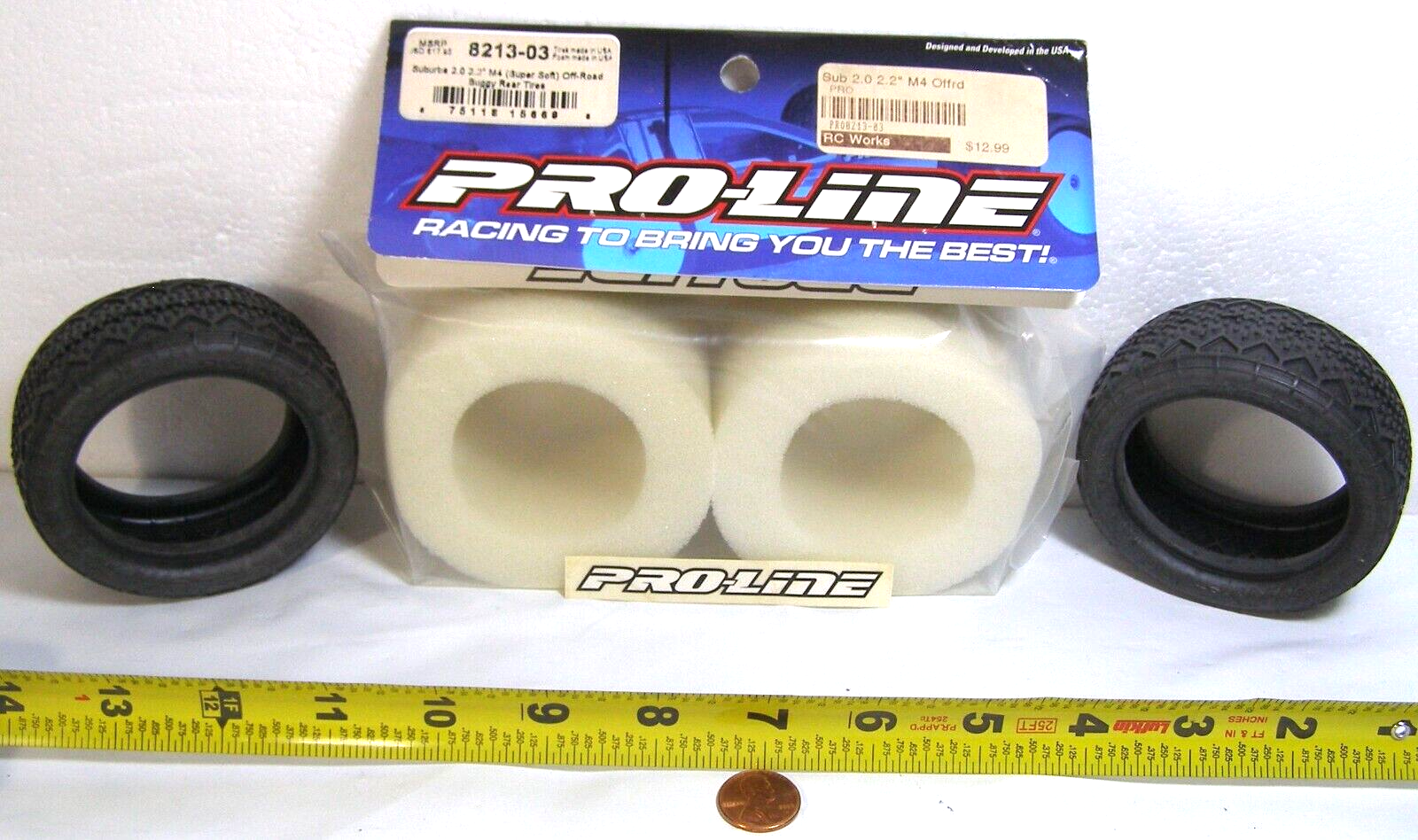 Pro-Line Tires &amp; Inserts 2ct/4 pc #8213-03 Suburbs 2 2.2&quot; M4 Super Soft SI8 - $12.95