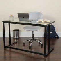Glass Pedestal Desk NAN-WK-055-GG - £132.82 GBP