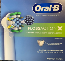 Oral-B FlossAction Electric Toothbrush Replacement Brush Heads (10 Count) - £25.18 GBP