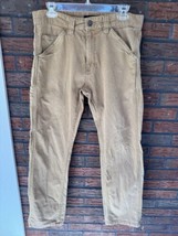 Ridgecut Tough Wear Khaki Pants 32 Carpenter 6 Pocket Tan Stretch Jeans Broken I - $7.60