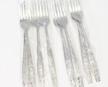 Stanley Roberts Granata Rose Crown Dinner Forks Glossy 7 7/8&quot; Lot of 8 NEW - $48.99