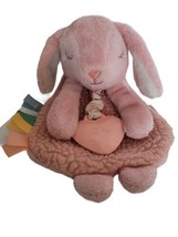 Itzy Lovey™ Plush with Silicone Teether Toy &quot;Pink bunny&quot; Rabbit Itzy Ritzy  - £5.47 GBP