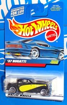 Hot Wheels 1999 Mainline Release #1098 &#39;37 Bugatti Black &amp; Yellow w/ WSPs - £2.39 GBP