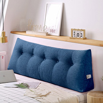 SOGA 180cm Blue Triangular Wedge Bed Pillow Headboard Backrest Bedside T... - £149.41 GBP