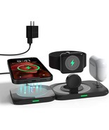 Wireless Magnetic Charging Station 4 in 1, Charger (QC 3.0 Adapter) - £22.03 GBP