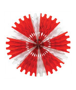 Beistle Company Tissue Fan - Red &amp; White - $1,998.69 MXN