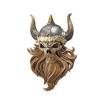 Design Toscano - Halloween - The Skull of Valhalla Viking Warrior Wall Statue  - £59.15 GBP