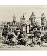 Tower Bridge Cityscape View 1901 Victorian London Print Art UK Antique D... - $913.72 MXN