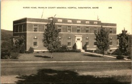 Nurses Home Franklin County Memorial Hospital Farmington Maine UNP Postcard D12 - £5.74 GBP