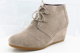 TOMS Ankle Boots Women Lace Up Boot Sz 8 M Beige Suede - £19.95 GBP