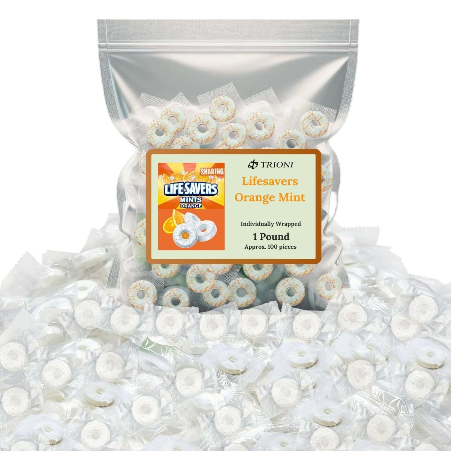 Life savers Orange Mint Individually Wrapped Hard Candy (1LB) - $14.97