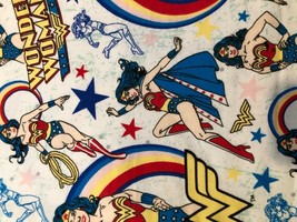 Dc Comics Wonder Woman Flannel Fabric - Sold Bty New Unwashed - £13.82 GBP