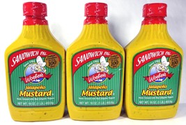 Woeber&#39;s Sandwich Pal Jalapeno Mustard, 16 oz Plastic Squeeze Bottle (3 ... - $23.79