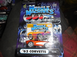 Muscle Machines Adult Collectible &quot;&#39;62 Corvette&quot; Mint On Sealed Card - £3.19 GBP