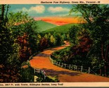 Sherburne Pass Highway Green Mountains Vermont VT Linen Postcard D12 - $3.91