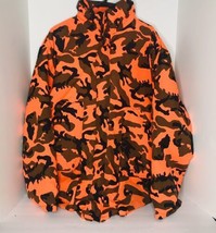 Winchester Conceal Blaze Orange Camo Hunting Jacket Coat Mens XL W/ Hood - $39.50