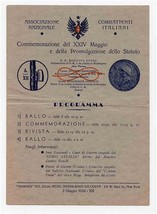 National Italian Fighters Association 1934 Program &amp; Dance May 24 Commem... - £37.23 GBP