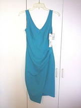 Bisou Bisou Ladies Sleeveless Knit Turquoise Party DRESS-4-NWT-$72 TAG-POLY/SPAN - £26.67 GBP
