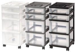 4-Drawer Cart with Organizer, Casters, Storage, Room, House,Office,Shelv... - £39.50 GBP