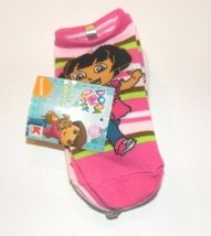 Dora The Explorer 3pk Ankle Socks Pink White Red Size 6-8 NWT - £5.16 GBP