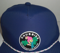 Chubbies Retro Snapback Hat The Weekend Has Arrived Navy Blue Nylon Parr... - £21.11 GBP