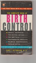Complete Book of Birth Control by Alan Guttmacher 1961 original paperback - £9.48 GBP