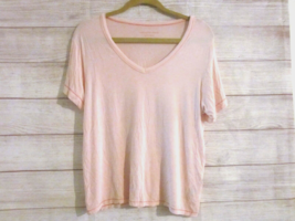 American Eagle Soft &amp; Sexy Size X-Small Short Sleeve Shirt Pink V-Neck - £7.07 GBP