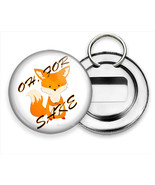 OH FOR FOX SAKE FUNNY QUOTE BOTTLE OPENER KEYCHAIN KEY FOB CUTE LITTLE G... - £9.26 GBP