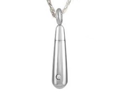 Loving Tear Drop Keepsake Cremation Jewelry For Ashes, Real Silver Plated - £63.19 GBP