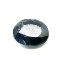 3.7Ct Blue Sapphire African Neelam Metal Inclusions Oval Natural Gemstone - £11.30 GBP