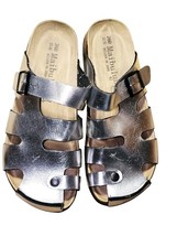 Maibulun Strappy Slide Clogs shimmering Silver Womens Size EU42/US 10 - $312.50 MXN