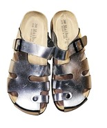 Maibulun Strappy Slide Clogs shimmering Silver Womens Size EU42/US 10 - $312.50 MXN