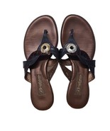 Brighton Sandals Womens 6.5 Brown Leather Posie Thong Flip Flop Summer - £15.13 GBP