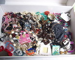 MIXED LOT OF JEWELRY NEW VINTAGE NECKLACES BRACELETS EARRINGS WATCHES PI... - $22.50