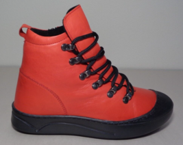 Spring Step Size 6.5 to 7 Eur 37 DARLEEN Red Leather Boots New Women&#39;s S... - £133.57 GBP