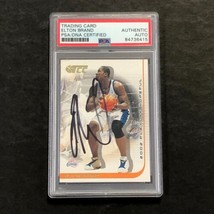 2002-03 Topps #36 Elton Brand Signed Card AUTO PSA Slabbed Clippers - £47.12 GBP