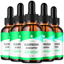 (5 Pack) Glucofreedom Drops, Gluco Freedom Blood Support Drops Liquid (60 ML) - £93.24 GBP