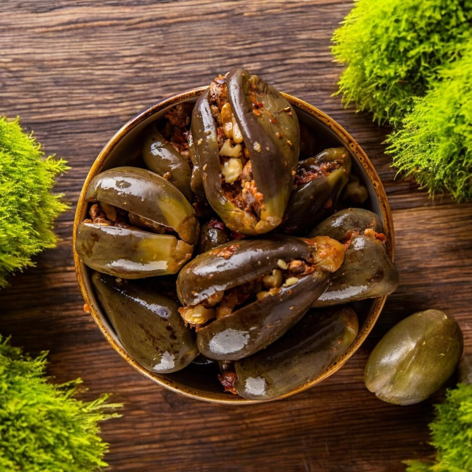 500g Authentic Makdous Stuffed Eggplant w/ Walnuts Homemade &amp; Natural مقدوس - $84.65