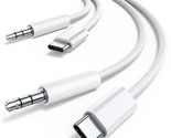 Usb C To 3.5Mm Audio Aux Jack Cable (3.3Ft 2-Pack), Usb Type C To 3.5Mm ... - $12.99